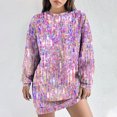 thumbnail image 2 of Summer Casual Dress,Ladies Fashionable and Casual Fall and Winter Round Neck Long Sleeved Printing Dress, 2 of 6