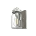 thumbnail image 2 of Hunter - Devon Park 1-light Brushed Nickel, Small Sconce Light, Dimmable, Rustic Style, for Bedrooms, Dining, Living Rooms - 48016, 2 of 8