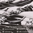 thumbnail image 4 of (Ola, 150x130cm) Dremisland Tapiz de Pared Tapiz de Mandala Gran Ola con Tapiz de Puesta de Sol Tapiz de océano Blanco y Negro para Colgar en la Pared para Sala de Estar Dormitorio, 4 of 5