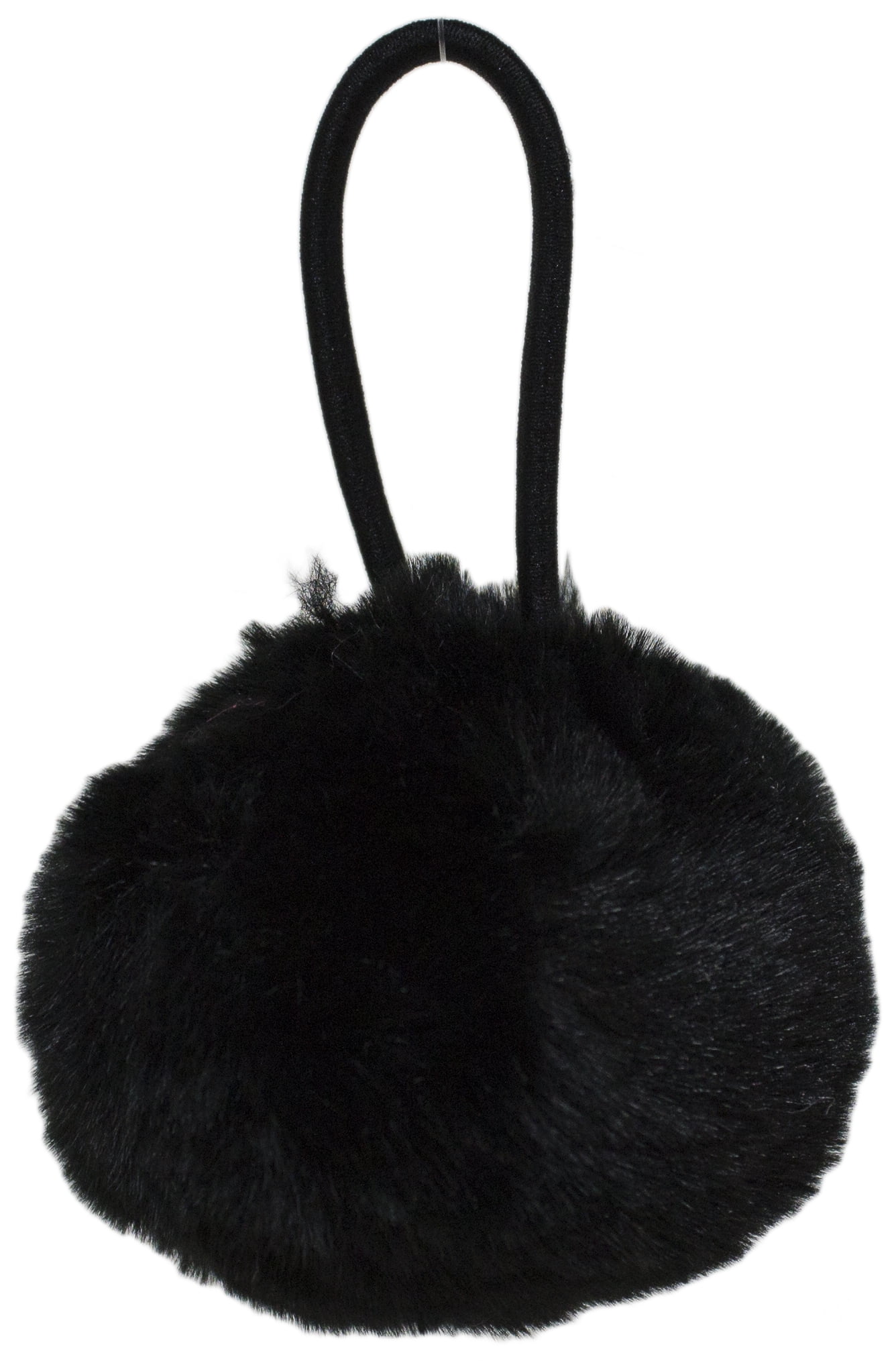 Puff Party Hair Band - 2.5 Inch Fluffy Ball Hair tie Accessory (Black ...