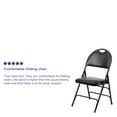 thumbnail image 5 of Flash Furniture 2 Pack HERCULES Series Ultra-Premium Triple Braced Black Vinyl Metal Folding Chair with Easy-Carry Handle, 5 of 14