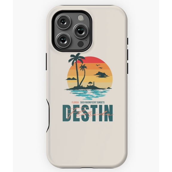 Destin Retro Sunset Florida Art - Stylish Phone N4731 Phone Case for iPhone 17 16 15 14 13 12 11 Pro Max