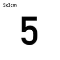 thumbnail image 2 of Inteprter Pegatina de número de casa, placa de puerta autoadhesiva acrílica, placa de Hotel, oficina, granja, dirección, decoración sencilla Kits de decoración para fiestas Número 5 5x3cm Inteprter HA067763-13, 2 of 6