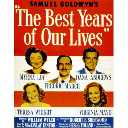 The Best Years Of Our Lives Myrna Loy Fredric March Dana Andrews Teresa Wright Virginia Mayo 1946 Movie Poster
