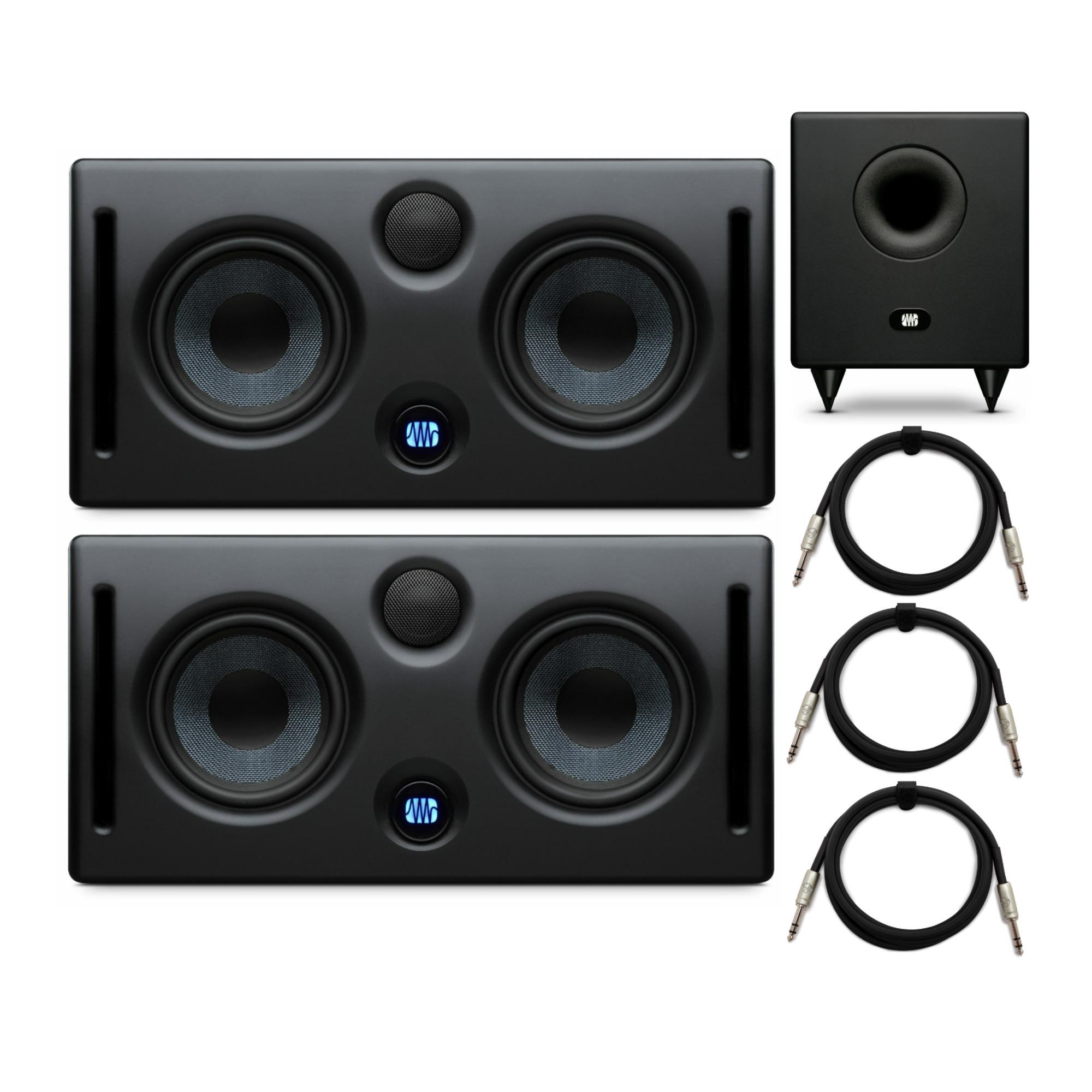 PreSonus Eris E44 MTM Dual 4-Inch Powered Studio Monitor with T8 Powered  Sub - Walmart.com