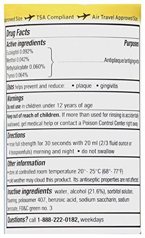 Listerine Antiseptic Zero Alcohol Mouthwash, Clean Mint, 3.2 Ounce (Pack of 24)