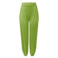 thumbnail image 6 of Staron Women's Yoga Pants High Slit Casual Harem Pants Elastic Waist Workout Sports Trousers, Green M, 6 of 7
