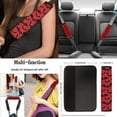 thumbnail image 5 of Uorisanigo Halloween Bats 10 Pieces Automobile Seat Cover Sets with Car Steering Wheel Cover Car Seat Belt Cover Cars Water Cup Coaster Keychains Soft Anti-slip Auto Interior for Cars SUVs, 5 of 7