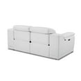 thumbnail image 4 of Maklaine Genuine Italian Leather White Loveseat Rectangular Power Reclining 39.4"H x 72"W x 42.3"D, 4 of 10