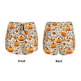 thumbnail image 5 of Lsque Autumn Pumpkin Blossoms Printed Women's Running Shorts with Liner Pockets,Elastic Quick Dry Workout Athletic Gym Yoga Shorts,Womens High Waist Shorts-XX-Large, 5 of 9