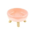 thumbnail image 2 of Pet Bowl, Czzoypi Elevated Donut Shaped Cat Dish, Non-Tip Four Legged Design Large Diameter Water Food Bowl for Neck Protection, Pink, 2 of 6