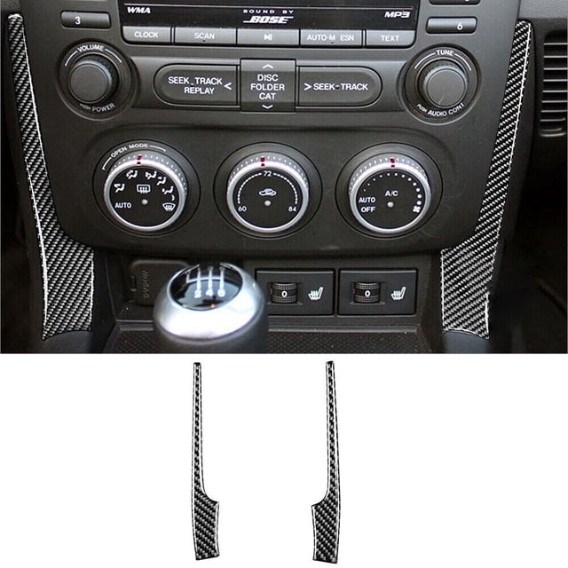 Real Bright Soft Car Interior Carbon Fiber Sticker DecorationCarbon Fiber Interior Central Console Side Cover For Mazda MX-5 Miata 09-15Auto Car Protection Interior Accessories