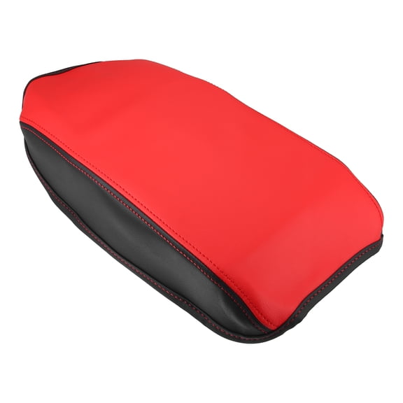 Unique Bargains 1PC Car Center Console Armrest Cover Protect Cover for Toyota Camry 2007-2011 Faux Leather Red Black