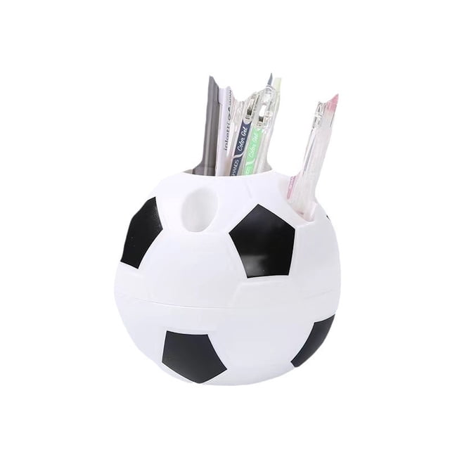 Organizador de escritorio con soporte para bolígrafos, balón de fútbol, EVA, lápiz