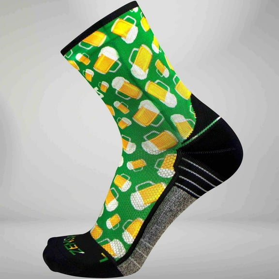 Zensah Beer Socks (Mini Crew) M / Green