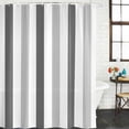 thumbnail image 3 of Grey Striped Waterproof Fabric Shower Curtain, Minimalist Farmhouse Stripe Waterproof Fabric Shower Curtain for Bathroom Curtains Bathtubs Hotel Washable Shower Curtains with 12 Hooks Standard 66x72, 3 of 8