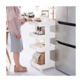 thumbnail image 2 of HANAMYA 4-Shelf Plastic Rolling Storage Cart with Plastic Basket in White, 2 of 5