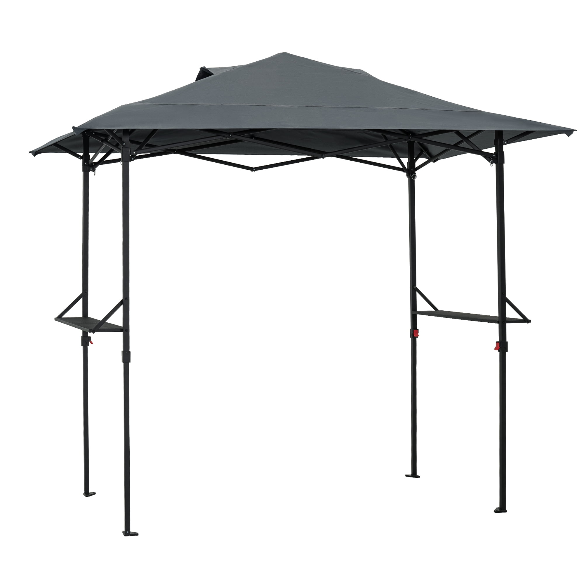 8×5 FT Pop Up Grill Gazebo, Outdoor Grill Canopy with Vented Roof & Side Shelves, Large Portable Canopy for Outdoor Barbecue, Backyard, Patio, Easy Set up