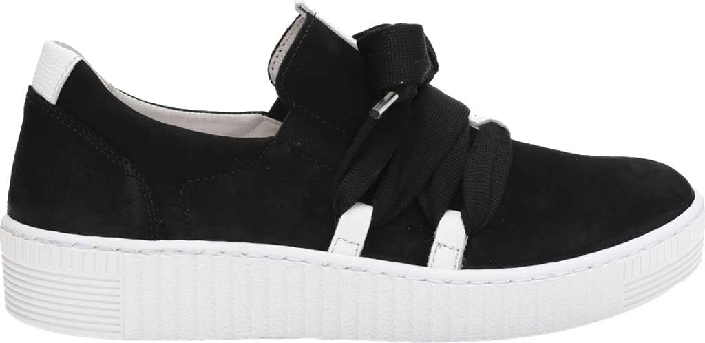 Women's Gabor 43-333 Sneaker Black/White Suede 5.5 M - Walmart.com