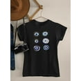 thumbnail image 3 of Hand Drawn Nazar Eyes Wt Shaped T-Shirt Women -Image by Shutterstock, Female x-Large, 3 of 4
