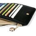thumbnail image 2 of UTO Genuine Leather Women Wallet RFID Blocking Bifold Multi Card Holder Wallets Organizer with Zipper Pocket(Black), 2 of 7