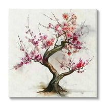 Stupell Industries Cherry Blossom Bonsai Tree Botanical & Floral Painting Gallery Wrapped Canvas Print Wall Art
