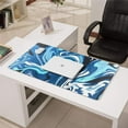 thumbnail image 3 of Blue, White and Black Lines&nbsp;pad Mousewaterproof,rubber+multispandexno Slip Line Theme Gaming Mouse PadDesk Pad for Office Home Game 31.5x15.7inches, 3 of 7