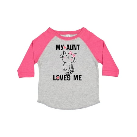 

Inktastic My Aunt Loves Me Kitty Gift Toddler Toddler Girl T-Shirt