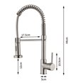 thumbnail image 3 of SHAR Basin Mixer Tap Kitchen Faucets with Pull Down Sprayer, Commercial Kitchen Sink Faucet-Silver, 3 of 5
