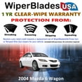 thumbnail image 2 of 2004 Mazda 6 Beam Wiper Blades Wipers w/1yr Warranty (Set of 3) w/Rear Wiper (WiperBladesUSA), 2 of 5