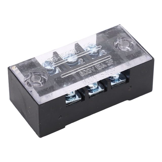Terminal Strip, Safe PC Shell Easy Wiring 6pcs 15A 600V Wire Barrier Block for Lighting 3 Position 1503