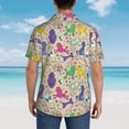thumbnail image 6 of Fotbe Colorful Poodle Dog Hawaiian Shirt for Men Unisex Summer Beach Casual Short Sleeve Cotton Linen Button Down Shirts-Small, 6 of 9