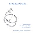 thumbnail image 5 of Designice 12Pcs Nose Rings Hoops Butterfly Double Nose Rings Surgical Steel Nose Piercings Silver, 5 of 9