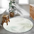 thumbnail image 3 of Summer Botanical Round Area Rug 3.3Ft Washable Circle Rugs for Dining Room Table, Green Tropical Palm Leaves Watercolor Non-Slip Carpet Floor Mats Indoor Outdoor Carpet Runner Aesthetic Home Decor, 3 of 8