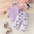 thumbnail image 6 of RTKFRFLM Valentine's Day Gift Baby Girl Clothes Set 3PC Newborn & Infant Flora Romper with Ruffle Pants Soft Cotton 0-24 Months Outfit for Photo Shoot, 6 of 6