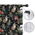 thumbnail image 4 of 2 Panels Space Sci-Fi Print Pattern Nursery Curtains Boys Girls Kids Black and White Floral Modern Window Drapes for Living Bedroom Playroom Room Decor Rod Pocket 42x63Inch, 4 of 5