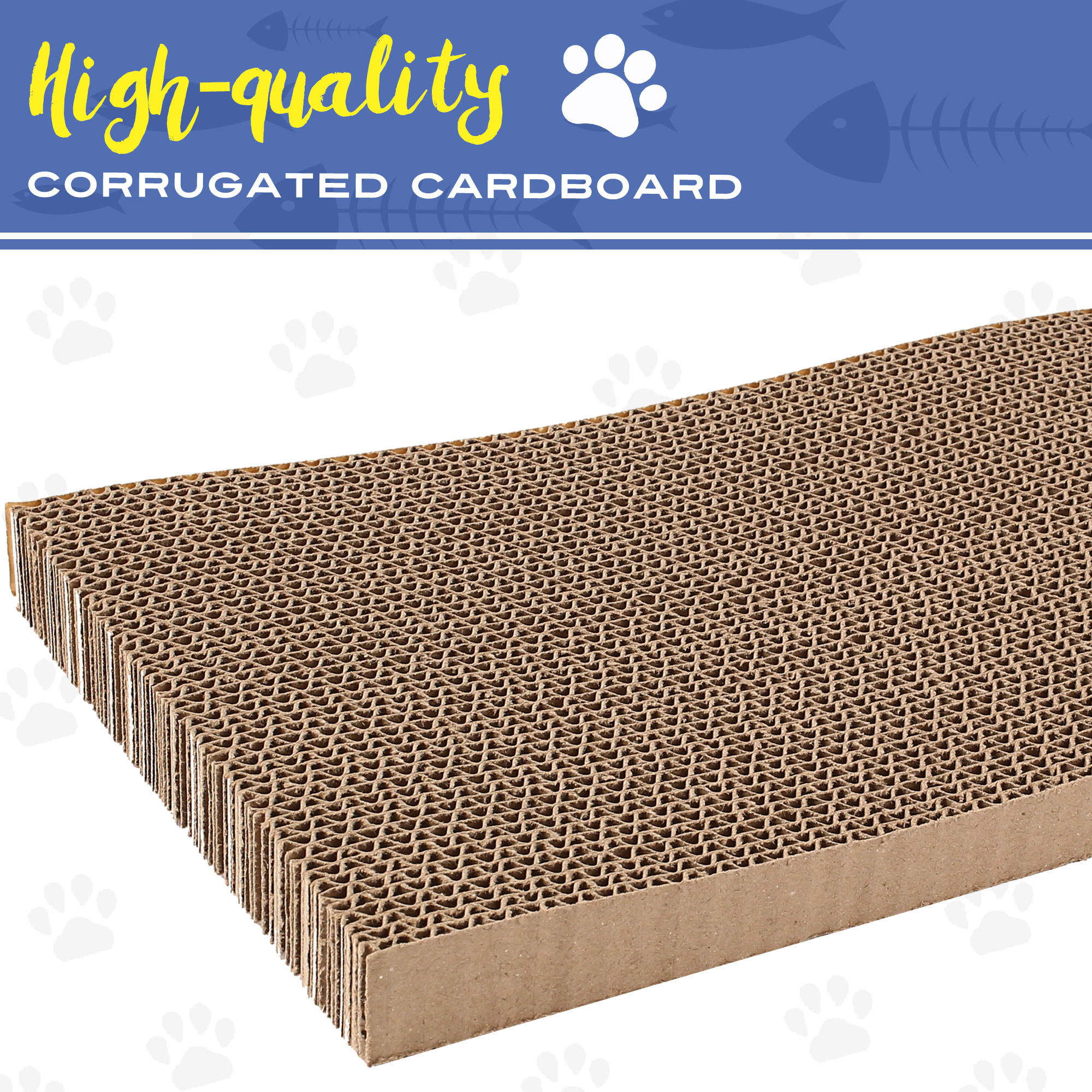Prime Pets 3-in-1 Reversible Cat Scratcher Cardboard photo 3