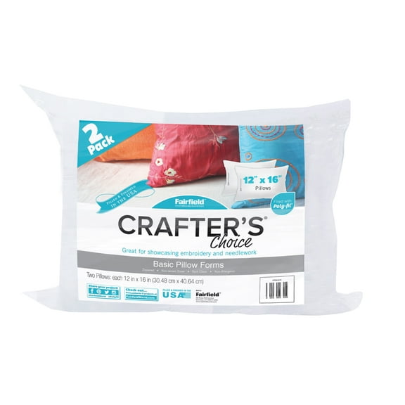 Poly-Fil® Crafter's Choice® Decorative Rectangular Pillow Insert by Fairfield™, 12" x 16", multiple pack sizes available