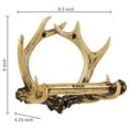 thumbnail image 4 of MyGift Resin Single Toilet Paper Roll Holder with Deer Antler Design, Wall Mounted, 4 of 5