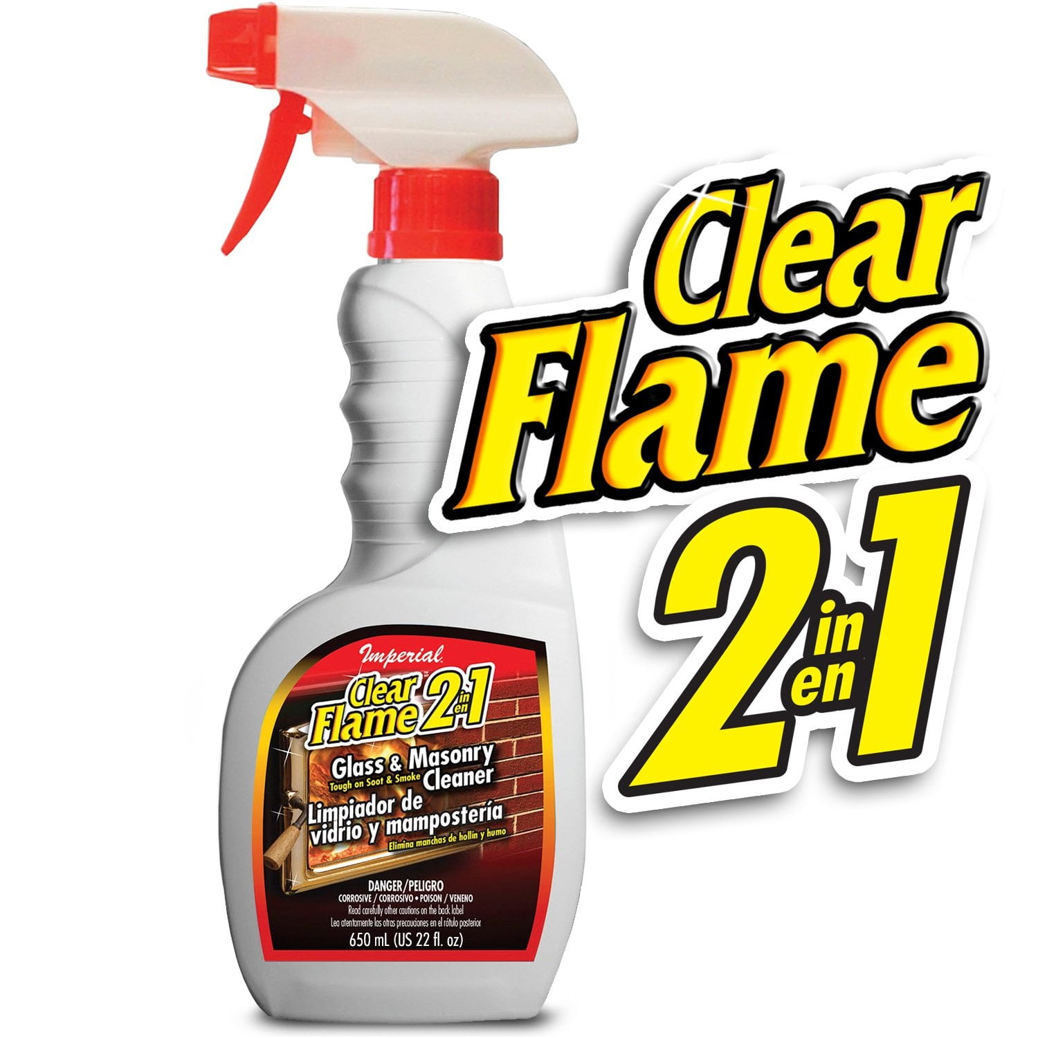Imperial KK0047 Clear Flame 2 In 1 Glass and Masonry Cleaner, 16 Ounce