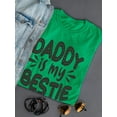 thumbnail image 3 of Daddy Is My Bestie Stitch Art Shaped T-Shirt Women -Image by Shutterstock, Female XX-Large, 3 of 4