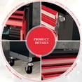thumbnail image 3 of Rolling Tool Chest, 3 Drawers & 2 Doors Metal Tool Box, Heavy Duty Tool Cabinet with 360° Swivel Wheels, Lock & Keys, Stackable with 4/5/7-Drawer Units via Connecting Rods, 3 of 7