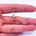 thumbnail image 4 of 2Ct Baguette Lab-Created Diamond Huggie Hoop Earrings 14K White Gold Plated, 4 of 4