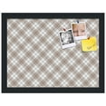 thumbnail image 2 of PinPix 16x12 Custom Cork Bulletin Board Argyle Beige Poster Board Has a Fabric Style Canvas Finish, Framed in Argyle Beige, by ArtToFrames (PinPix-637), 2 of 6