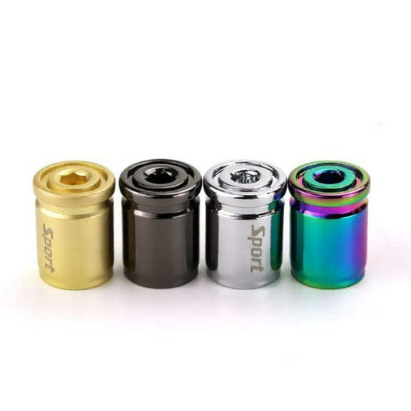 Car Tire Valve Cap Anti-theft Air Valve Stem Cap for Autos Motorcycles Bikes Black Fangkenuo