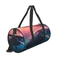 thumbnail image 3 of Fotbe Sunshine Ocean Whale Pattern Foldable Sports Gym Bag with Wet Dry Pocket, Ultralight Travel Bag, Large Capacity Duffel Bag, Splash Proof Carry on Bag, Overnight Bag, Weekender Bag, 3 of 8