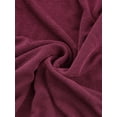 thumbnail image 7 of MODA NOVA Junior's Ruched Stretchy Crew Neck Slim Fit Basic Tops Burgundy XS, 7 of 7