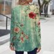thumbnail image 4 of Neewe Women Tops Loose Fit Long Sleeve Round Neck Button T Shirts Business Casual Blouses Dressy Fall Fashion Work Clothes, 4 of 6