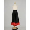 thumbnail image 5 of Zaldita Kids Girls Spanish Flamenco Bull Dance Skirt Ruffled Hem Big Swing Long Skirts Belly Black B 110, 5 of 7