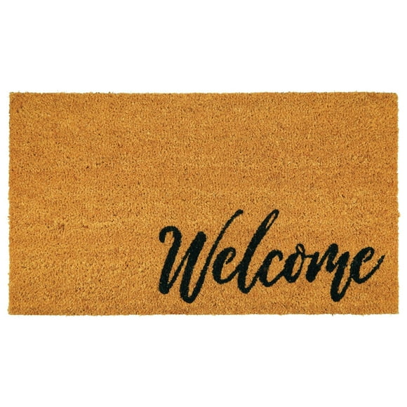 Felpudo mDesign, antideslizante, rectangular, de goma de coco, 43 x 76 cm